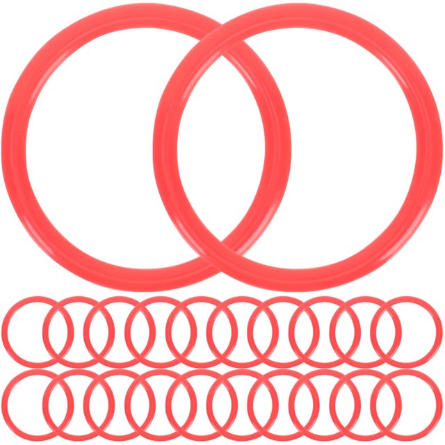 20 piezas de juguetes de piscina de círculo parabólico para niños de 4 a 8 años, juego para exteriores para niños, anillos de lanzamiento de plástico para padres e hijos, color rojo