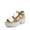 GOLD-METALLIC, variant on Platform Heels for Women Lightweight Chunky Open Toe Stylish Comfortable Fisherman Sandals with Adjustable Ankle Strap