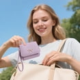 thumbnail image 6 of Women’s Small Leather Coin Purse and Card Holder with Bowknot – Mini Wallet Handbag for Cash, Cards and ID, 6 of 6