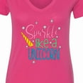 thumbnail image 4 of Inktastic Sparkle Like a Unicorn Women's V-Neck T-Shirt, 4 of 5