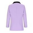 thumbnail image 6 of Ounisa Work office Blazer Jacket for Womens Long Sleeved Double Pocket Turndown One Button Waist Fashion Collar Blazer Collar Blazer, 6 of 8