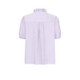 thumbnail image 5 of Bixock Women's Casual Short Sleeve Blouse,Summer Doll Collar Tops,Ruffled Striped Sleeve Casual Shirt V-Neck Short Sleeve Soft Comfortable T-shirts, 5 of 5