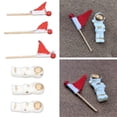 thumbnail image 1 of Spptty Ornement Astronaute en Pot, 3 Ensembles de Jouets Miniatures en Résine Simulation Mini Drapeau Rouge Astronaute Cosmique, 1 of 8