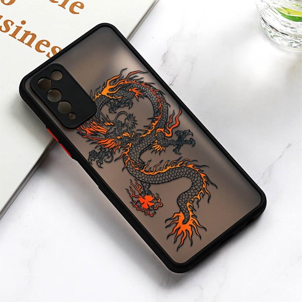 Funda de dragón para Huawei P30 Pro, Funda dura mate para Huawei P40 Lite P Smart 2021 Z Honor 70 50 8x 10X Lite 20 Nova 5T Fivean unisex