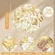 thumbnail image 4 of Juego de manteles individuales desechables dorados de Leeseph, manteles individuales redondos de 13 pulgadas con lámina de oro para decoración del hogar, mesa de comedor y fiestas de Navidad, 4 of 5