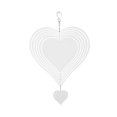 thumbnail image 1 of Carillón de viento giratorio dimensional en forma de corazón para decoración de jardín, sublimación en blanco, doble cara, bricolaje, blanco, 1 of 5