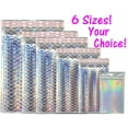 thumbnail image 2 of Holographic Metallic Bubble Mailers Padded Shipping Quality Sturdy Strong Mailing Envelopes, Weather Resistant, 2 of 10