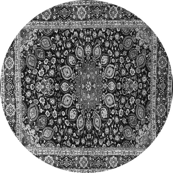 Ahgly Company Indoor Round Persian Gray Traditional Area Rugs, 3' Round