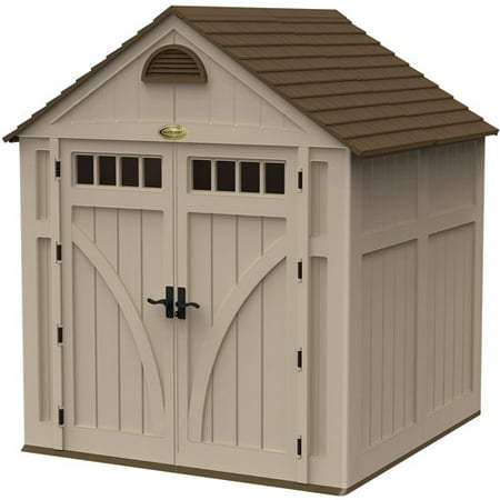 UPC 044365018010 product image for Suncast Highland Resin Storage Shed, Taupe, 7.5' x 7' | upcitemdb.com