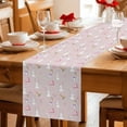 thumbnail image 5 of Table Runner - 72 Inch Long, Easter Bunny Kitchen Dining Table Runner Dresser Scarves, Spring Carrots Cute Rabbit Pink Love Heart Gifts Farmhouse Decor for Coffee Tables Wedding Party Banquet, 5 of 8