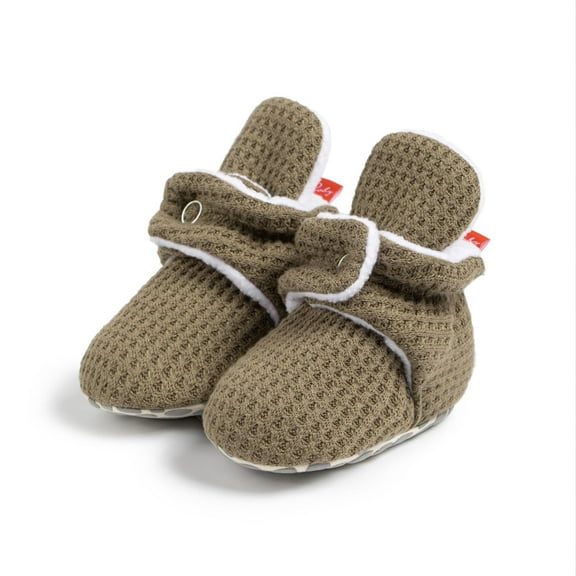 Baby Fleece Booties Newborn Unisex Booties Non-Slip Newborn Infant First Walkers Warm Shoes House Slippers for Baby Boys & Baby Girls Toddlers