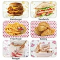 thumbnail image 7 of 50Pcs Parchment Paper Sheets for Baking, Rose Wax Food Picnic Paper, Greaseproof Deli Paper, Waterproof Dry Hamburger Paper Liners Wrapping Tissue for Plastic Food Basket (9.8 * 8.6 inch), 7 of 7