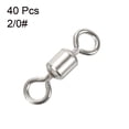 thumbnail image 3 of Fishing Barrel Swivels, 40 Pack 156LBS Copper Terminal Tackle for Fishing, Silver, 3 of 5