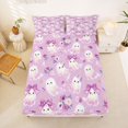 thumbnail image 5 of Manfei Cartoon Ghost Halloween Bed Sheets,Magic Witch Pattern Full Size Sheets,4-Piece,1 Flat Sheet,1 Fitted Sheet and 2 Pillowcases, 5 of 6