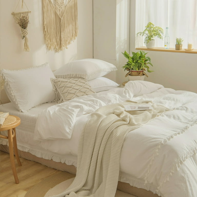 White boho bedding deals