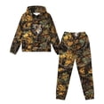 thumbnail image 4 of Uorisanigo Girls 2 Pieces Sweatsuits Pullover Wolf Camo Hunting Hoodie Sweatshirt and Jogger Pants Boys Fashion Tracksuit Set Outfits Casual Clothes Fall Winter Clothing, 4 of 7