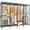 Black, variant on 76" W Extra Large Closet Organizer,Heavy Duty Clothes Rack 1100lbs,4 Column Metal Wardrobe Rack with 7 Hanging Rods & 10 Shelves,L Shape & Straight Garment Rack for Bedroom,Black