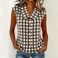 thumbnail image 2 of SROBPTY Womens Tank Tops Print Collared Button Front Sleeveless Summer Shirts for Casual Wear, 2 of 5