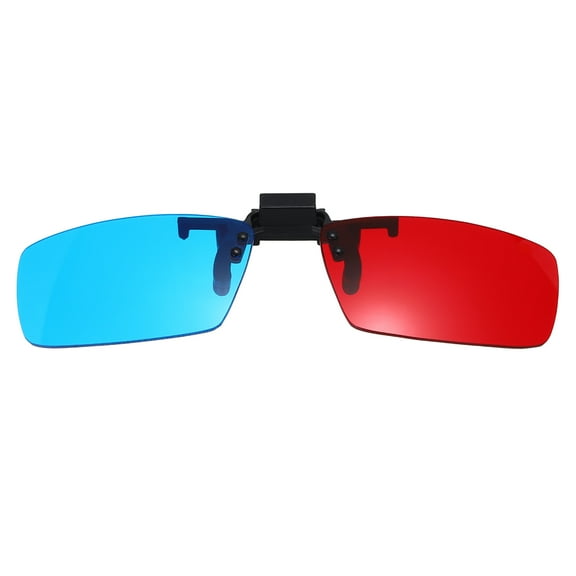 Red Blue/Cyan 3D Clip-on Glasses, 3D Viewing Glasses Hanging Frame Square