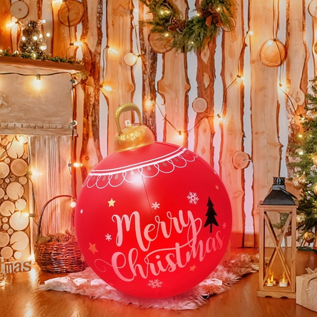 Venta de bolas inflables de Navidad, 60 cm, grandes, para exteriores, de PVC, para Navidad, inflables gigantes, reutilizables, muñecos de nieve de Papá Noel, para decoración de jardín y patio de Navid