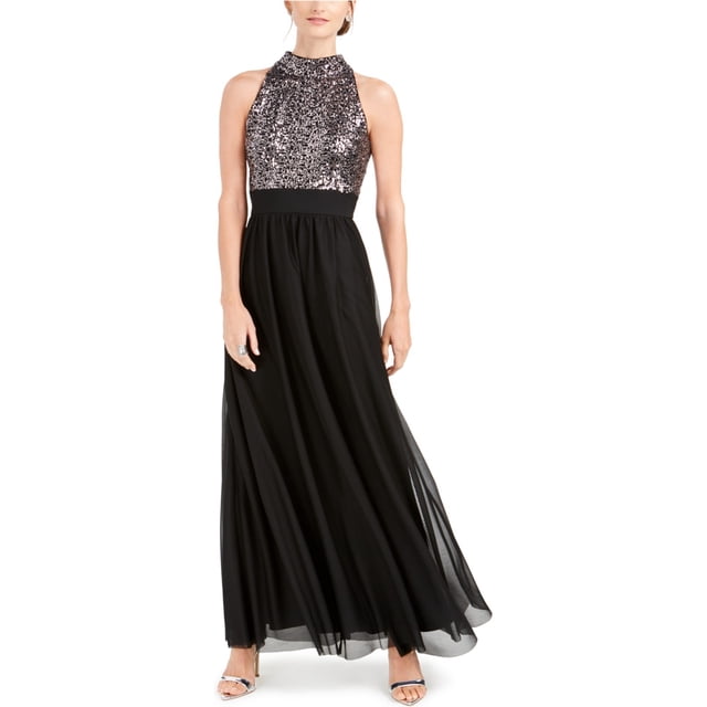 Jessica Howard Vestido de Lentejuelas para Mujer, Metálico, 8P