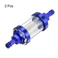 thumbnail image 4 of Unique Bargains Inline Petrol Fuel Gasoline Oil Filter with Brass Filter Element, Blue, 2 Pack, 4 of 4