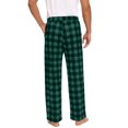 thumbnail image 3 of Hanerdun Plaid Sleep Pajama Pants for Men PJ Lounge Bottoms with Pockets Nightwear Green S, 3 of 7