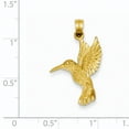 thumbnail image 2 of 14K Yellow Gold Diamond Cut Hummingbird Pendant, 2 of 2