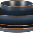 thumbnail image 2 of 16-Piece Navy Blue Stoneware Dinnerware Set – Plates and Bowls, Durable Ceramic Kitchen Dinner Set, 2 of 6