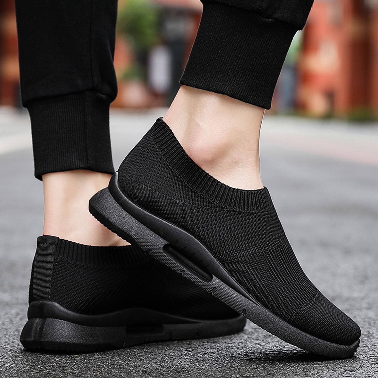 Ladies Women's Slip On Trainers Gym Sports Comfy Sock Sneakers Mesh Shoes 5-8.5 