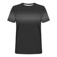 thumbnail image 4 of Jinhomg Short Sleeve T Shirt for Men Loose Fit Comfy Drop Shoulder Crew Neck Tees Big and Tall Geometric Print Casual Spring Summer Tops Sales Today Black XXXXXL, 4 of 5