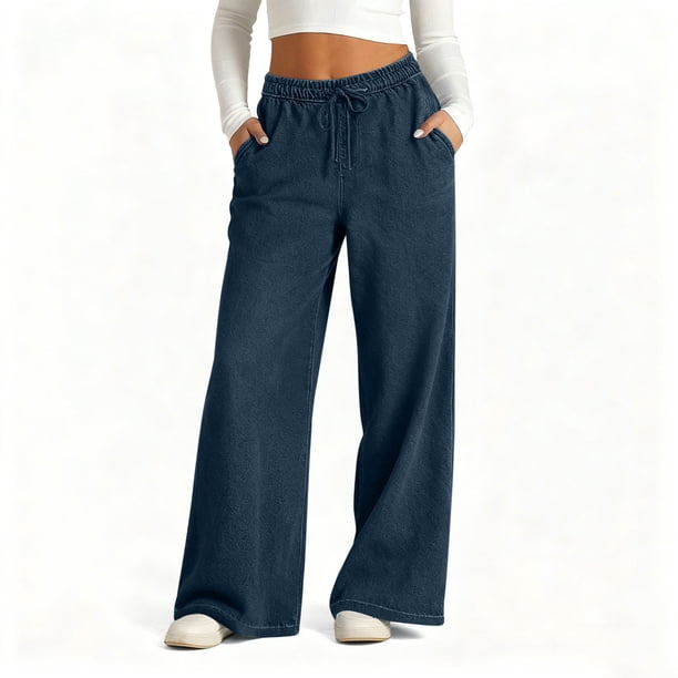 Pincandy Women's Solid Color Stretch Denim Leggings - No Pockets, Skinny Fit, Perfect for Gym, Workout & Casual Wear