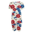 thumbnail image 5 of Guluxicc 2 Piece Women's Plus Size Matching Sets 4th of July V Neck T Shirts Slim Legging Shorts Casual Summer Loungewear, 5 of 6