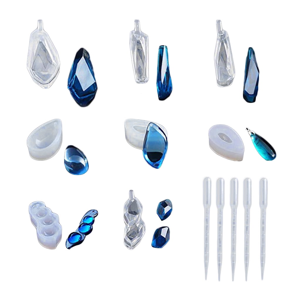 13 in 1 Silicone Resin Pendant Molds Jewelry Molds Resin Mold Jewelry