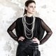 thumbnail image 3 of Collar de perlas de imitación de varias capas para mujer, elegante collar de cuentas de varias hebras para suéteres, moderno y versátil, adorno para el cuello, 3 of 7