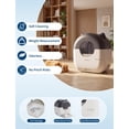 thumbnail image 3 of Automatic Litter Box, Smart Self-Cleaning Cat Litter Box with Odor Control, Safety Sensors, 76L Drum, 13L Waste Bin and Tuya App Control for Cats 3.3–28 lb, 3 of 8