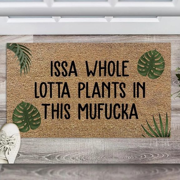 Doormat Welcome Plant DoormatPlant in ThisPlant LoverGardener GiftPlant LadyStay Indoor Outdoor Entrance Anti-Slip Decor Funny Bath Rugs 16x24 Inch.