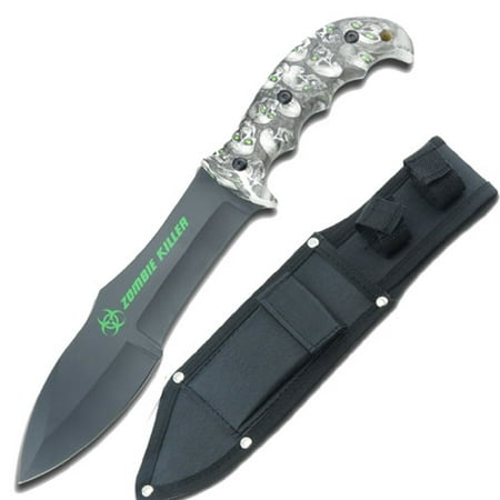 Zombie Green Eye Survival Hunting Knife. (Best Zombie Survival Knife)