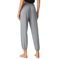 thumbnail image 2 of Running Sweatpants for Women Drawstring High Waist Side Stripes Workout Cotton Athletic Lounge with Pockets, 2 of 6