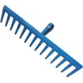 thumbnail image 1 of 14-Tine Garden Heavy Duty Rake Metal Steel Rake Head Only Without Handle (Blue), 1 of 3