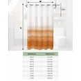 thumbnail image 7 of No Hook Shower Curtains, Orange White Ombre Stall Bathroom Curtain with Snap in Liner, Farmhouse Retro Simple Striped Art Waterproof Washable Fabric Bathroom Shower Curtain Sets, 54" x 78", 7 of 7