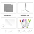 thumbnail image 6 of Acrylic Dry Erase Board with Light 11.8 X 7.9” Clear Light up Dry Erase Board with Stand Desktop Glow Memo LED Letter Rewritable Message Board White Board LED Note Board with 7 Color Markers, 6 of 15