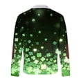 thumbnail image 6 of Womens St Patricks Day Sweatshirts Long Sleeve Half Zipper Lapel Fleece Collar Color Block Printed Casual Pullover Tops (S, Multicolor), 6 of 8