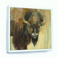 thumbnail image 1 of Into the Wild Bison Doré - Toile Encadrée de Style Ferme Moderne, 1 of 3