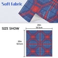 thumbnail image 3 of Iauyy Satin Napkins Set of 4- Red Blue Tartan Pattern DIY Printing Decoration Cloth Napkin- Easy Care for Home/Party, 3 of 8