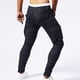 thumbnail image 5 of Pantalones cargo de mezclilla para hombre, de longitud completa, informales, a la moda, con bolsillos, de color liso, elásticos, ajustados, con pierna pequeña, 5 of 7