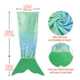 thumbnail image 3 of Catalonia Mermaid Tail Blanket,Toddler Kids Girls Fish Scales Pattern Sleeping Bag,Mermaid Tail Throw Blanket Gift for 3-6,Green, 3 of 7