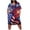 Red independence day dresses for women, variant on Wycnly Independence Day Dresses for Women Loose Pocket 4th of July Patriotic Swing Tunic Midi Dresses Short Sleeve V-Neck Star Print Summer Knee-Length Formal Dress Gray xxl