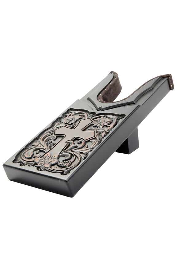 Unisex Tooled Cross Jack Dark Brown One Size