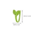 thumbnail image 2 of 2Pairs Frais en Forme de Feuille Oreille Clips Créatif Polyvalent Oreille Décor (Vert Argent), 2 of 8
